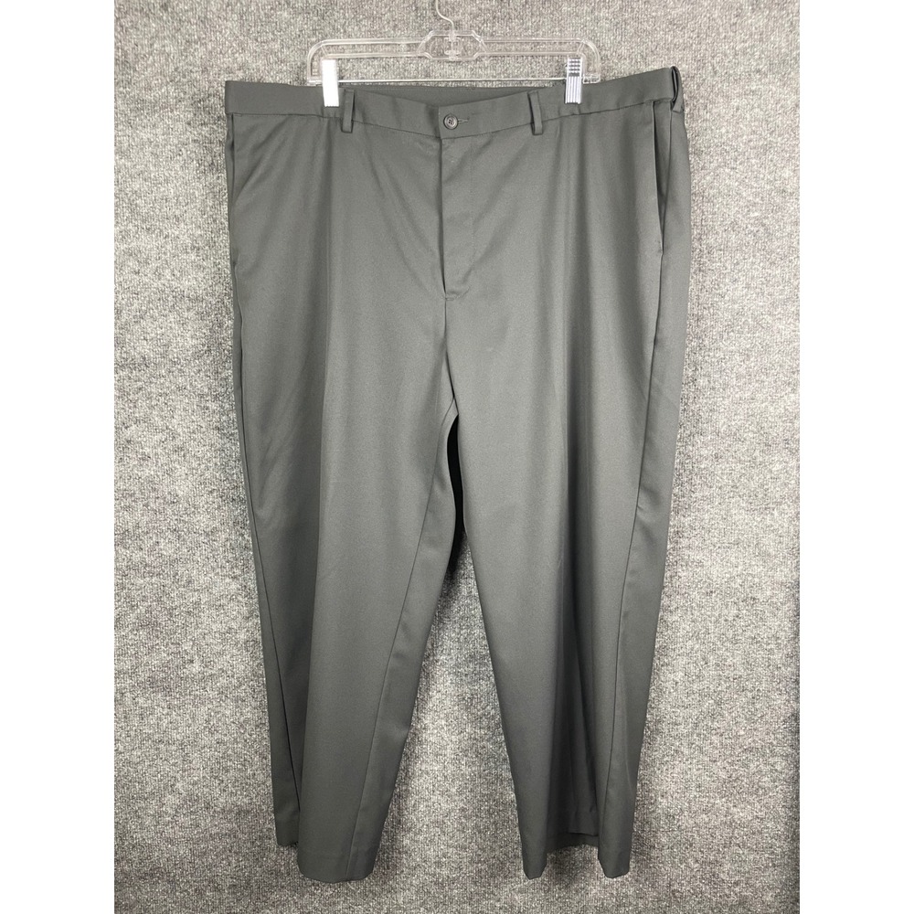 PGA‎ Tour Golf Pants Men's 44x30 Dark Gray Flat Front Performance Trousers